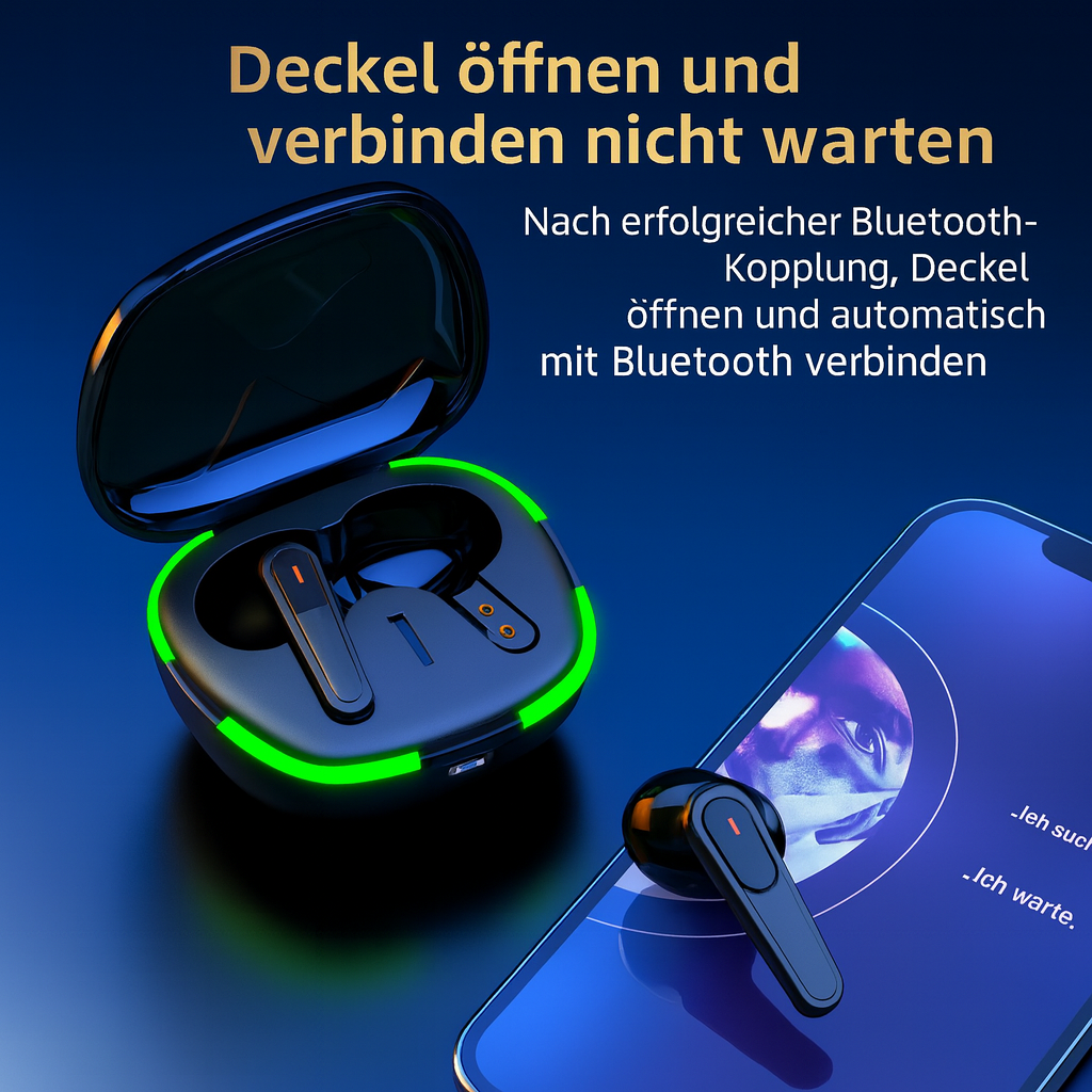 TWS Bluetooth 5.0 In-Ear Hoofdtelefoon Draadloos Aanraakgevoelig IPX4 LED-oplaadetui