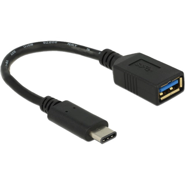 Delock SuperSpeed USB-C 3.1, Gen 1 Stekker > USB-A Bus Adapter (zwart, 0,15 meter)