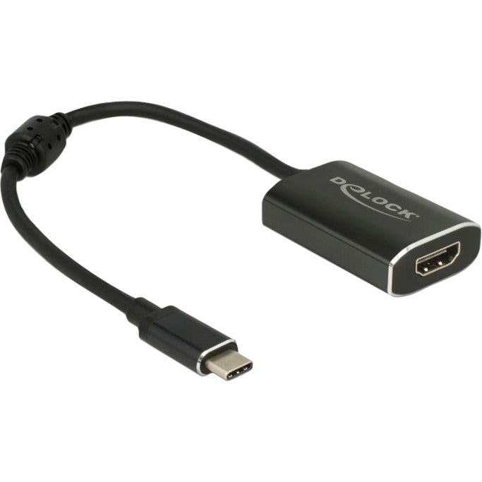 Delock USB-C (male) > HDMI (female) adapter (donkergrijs, 0,2 meter, 4k 60hz)