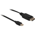 Delock Mini DisplayPort > DisplayPort adapter (black, 5 meters)