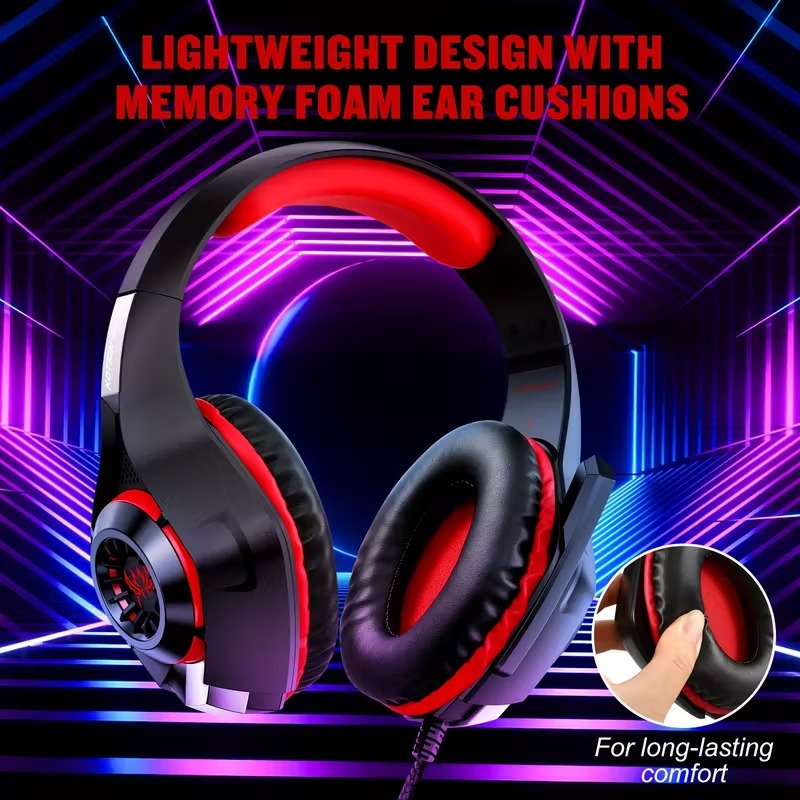 Gamingheadset met microfoon voor PS4 PS5 Xbox PC