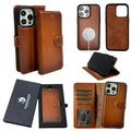 Vegas Premium Leather iPhone 15 Pro Wallet Case with MagSafe | Detachable RFID Blocking Luxury Wallet-0